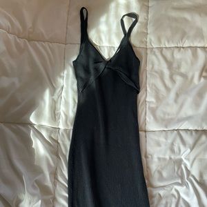 Abercrombie spaghetti strap rubbed black dress
